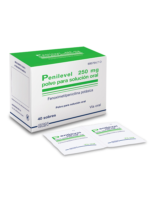 ERN Penilevel 250 mg polvo para solución oral 40 sobres Antibióticos ERN Penilevel 250 mg polvo para solución oral 40 sobres Antibióticos